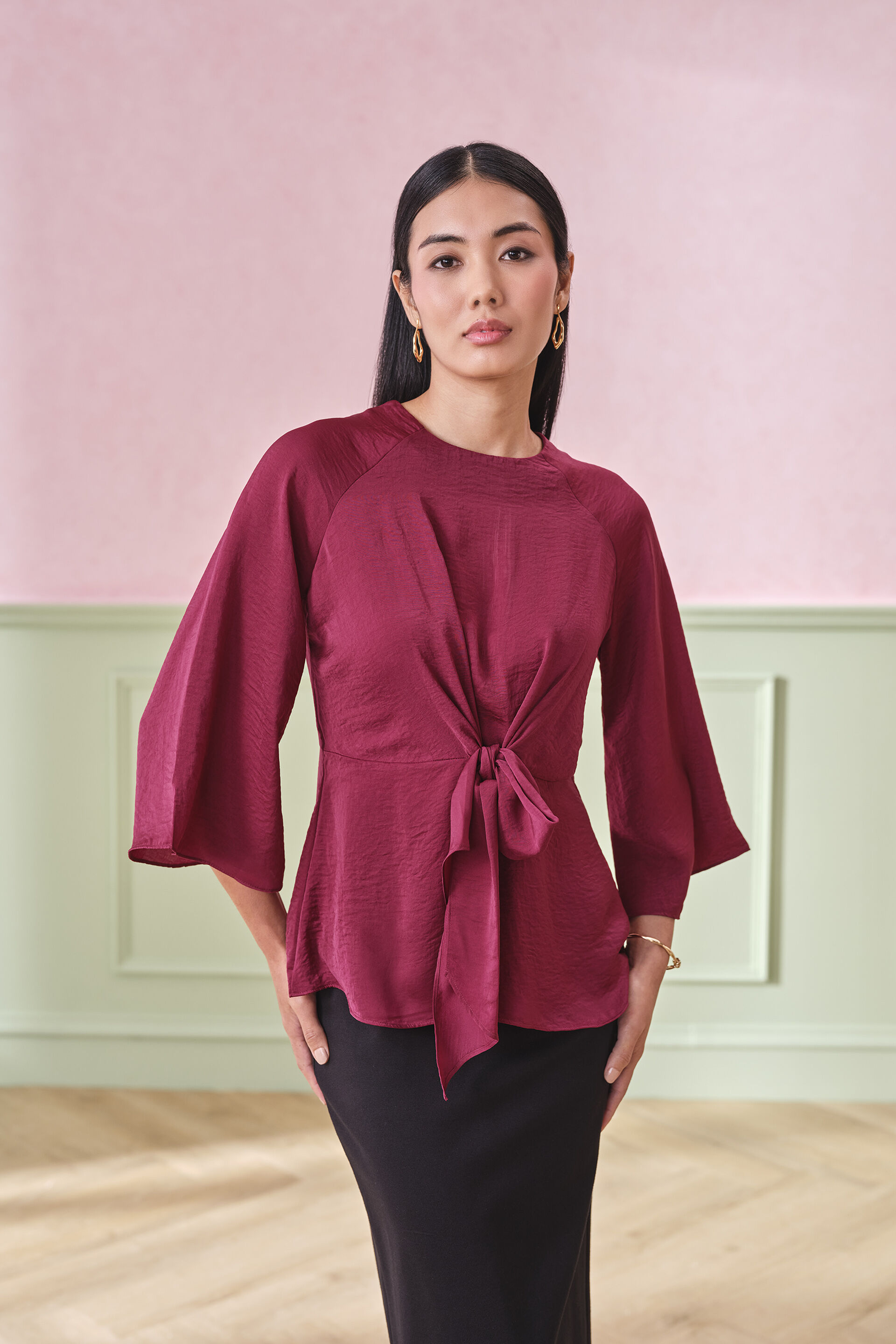 Maroon Muse Top, Maroon, image 1